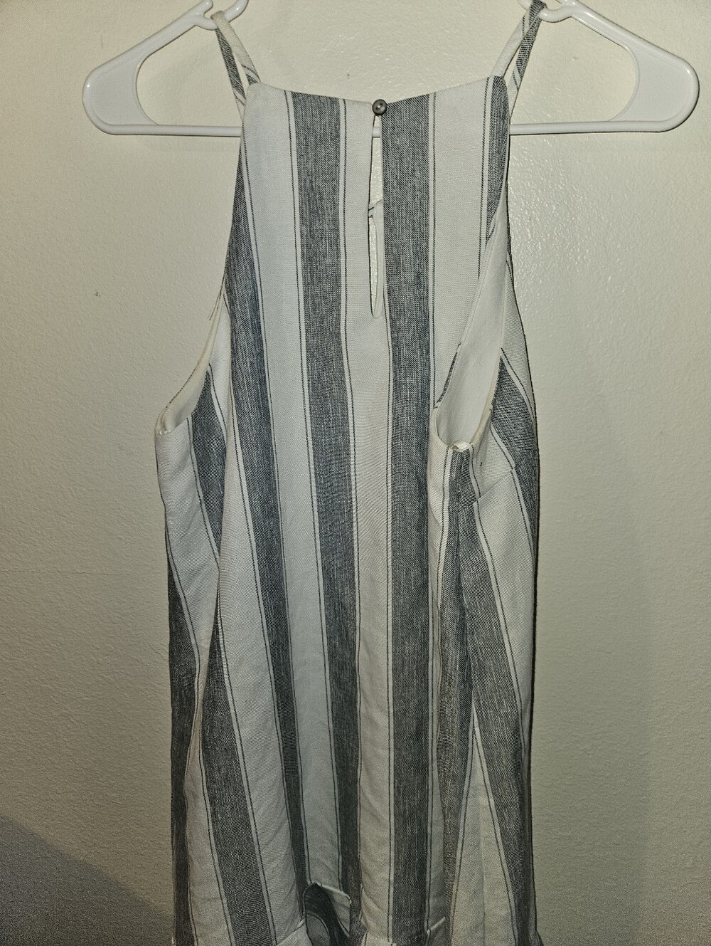 She + Sky Womans Vertical Striped Ruffle Dress Size M - Picture 9 of 13